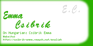 emma csibrik business card